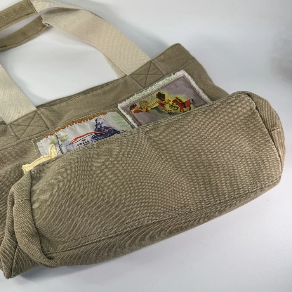 Disney Parks Disneyland Exclusive Canvas Tote Bag Patches Tomorrowland Adventure